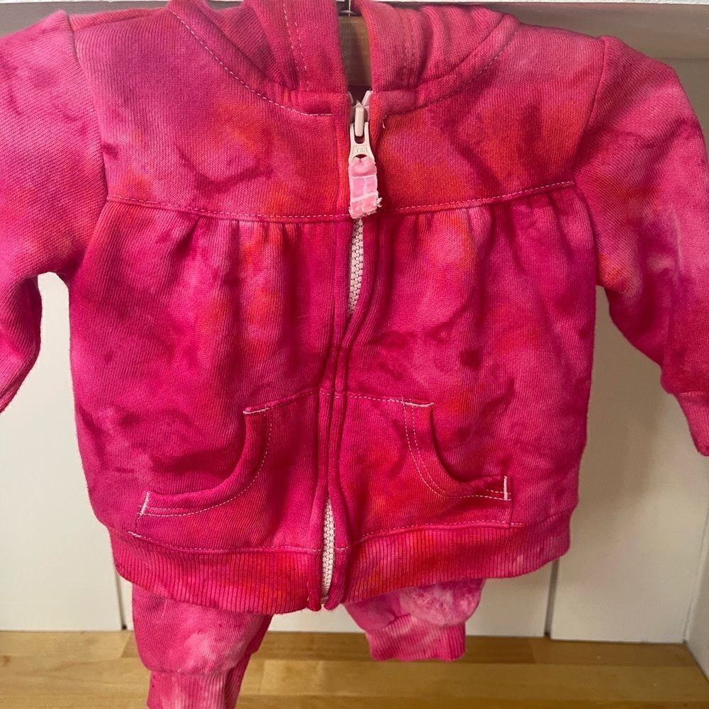 4- full outfits Hand dyed new baby girl outfit set